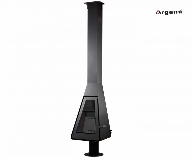 Chimenea Metalica Frontal D9 Con Pie Argemi Prefabricats