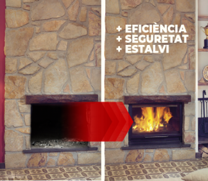 antes y después chimenea abierta argemi