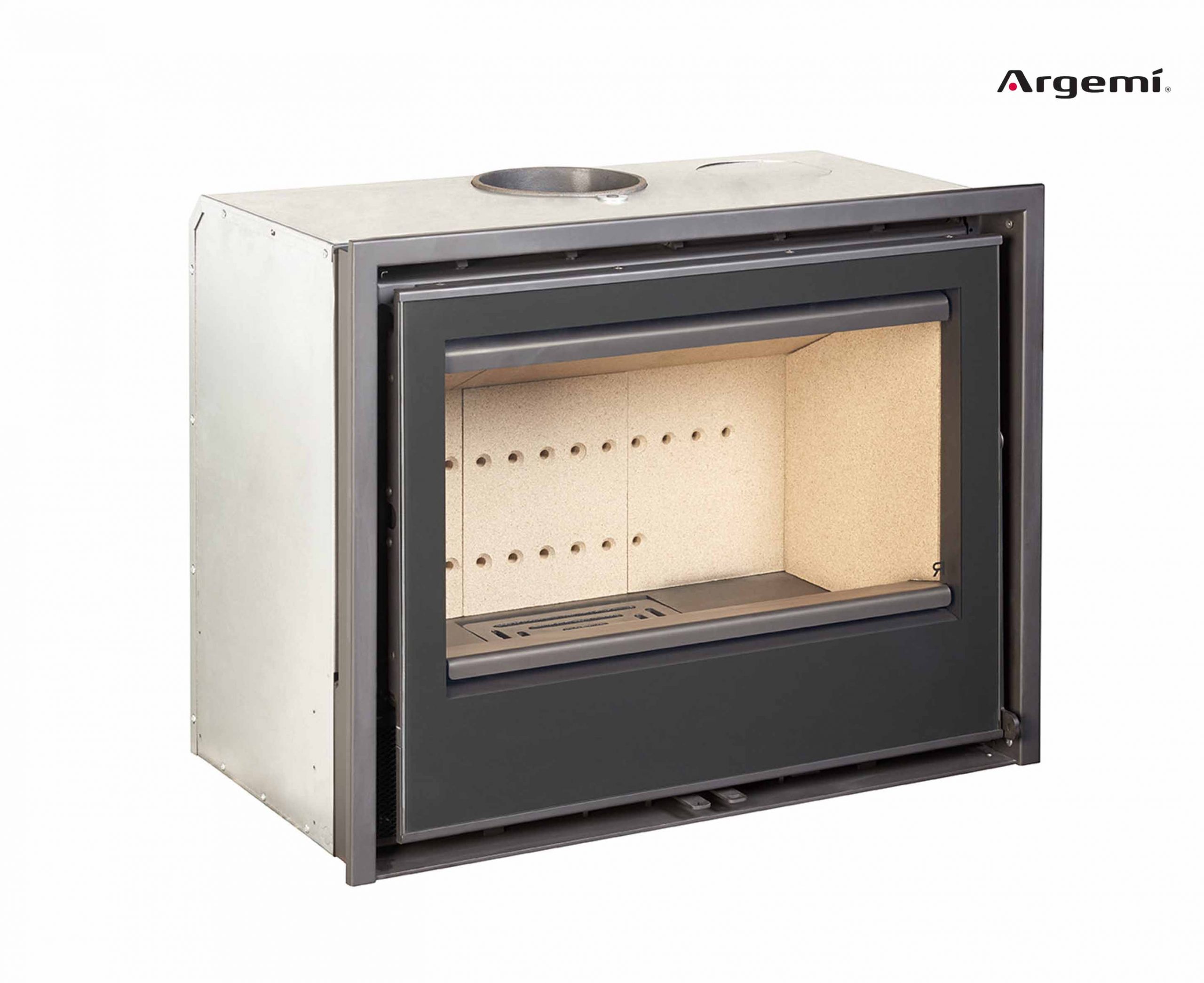 Estufa leña doble cara Habit 100DC - Argemi Prefabricats