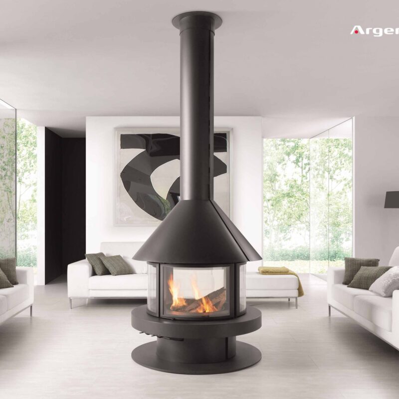chimenea de leña