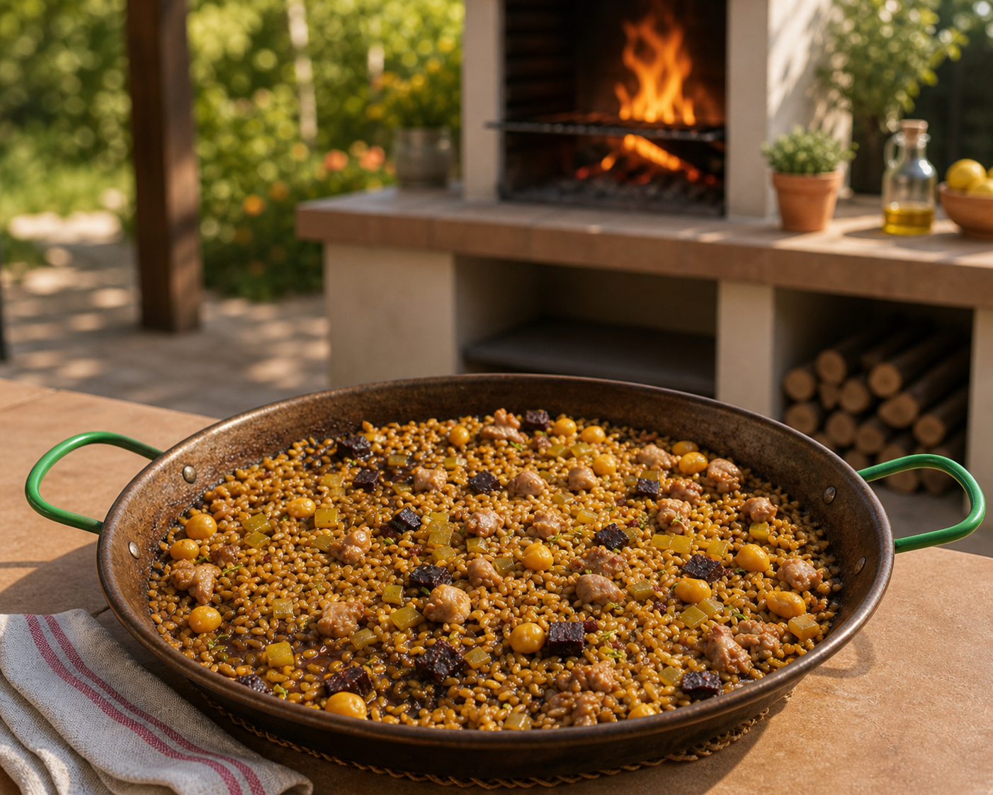 Com fer una paella a la barbacoa